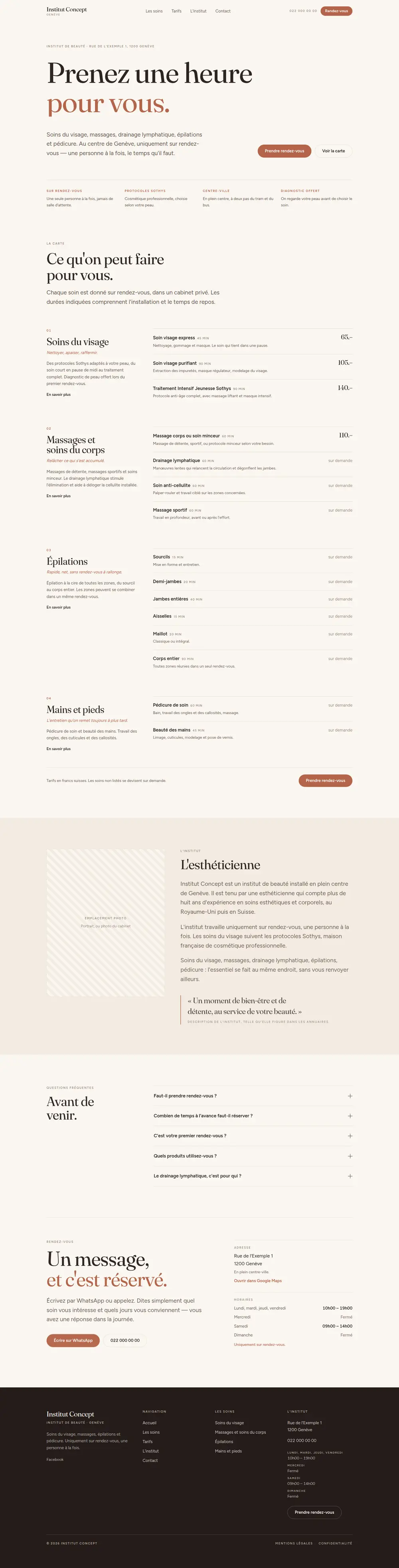 Concept « La Carte », page d'accueil